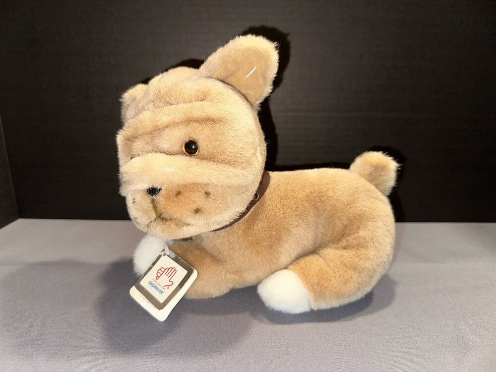NWT Vintage 1986 APPLAUSE 9” Wallace Berrie Plush BULLDOG Brando